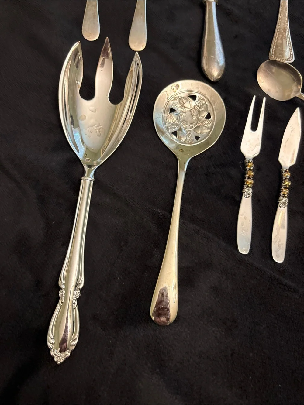 12 antique vintage silverplated serveware pieces
